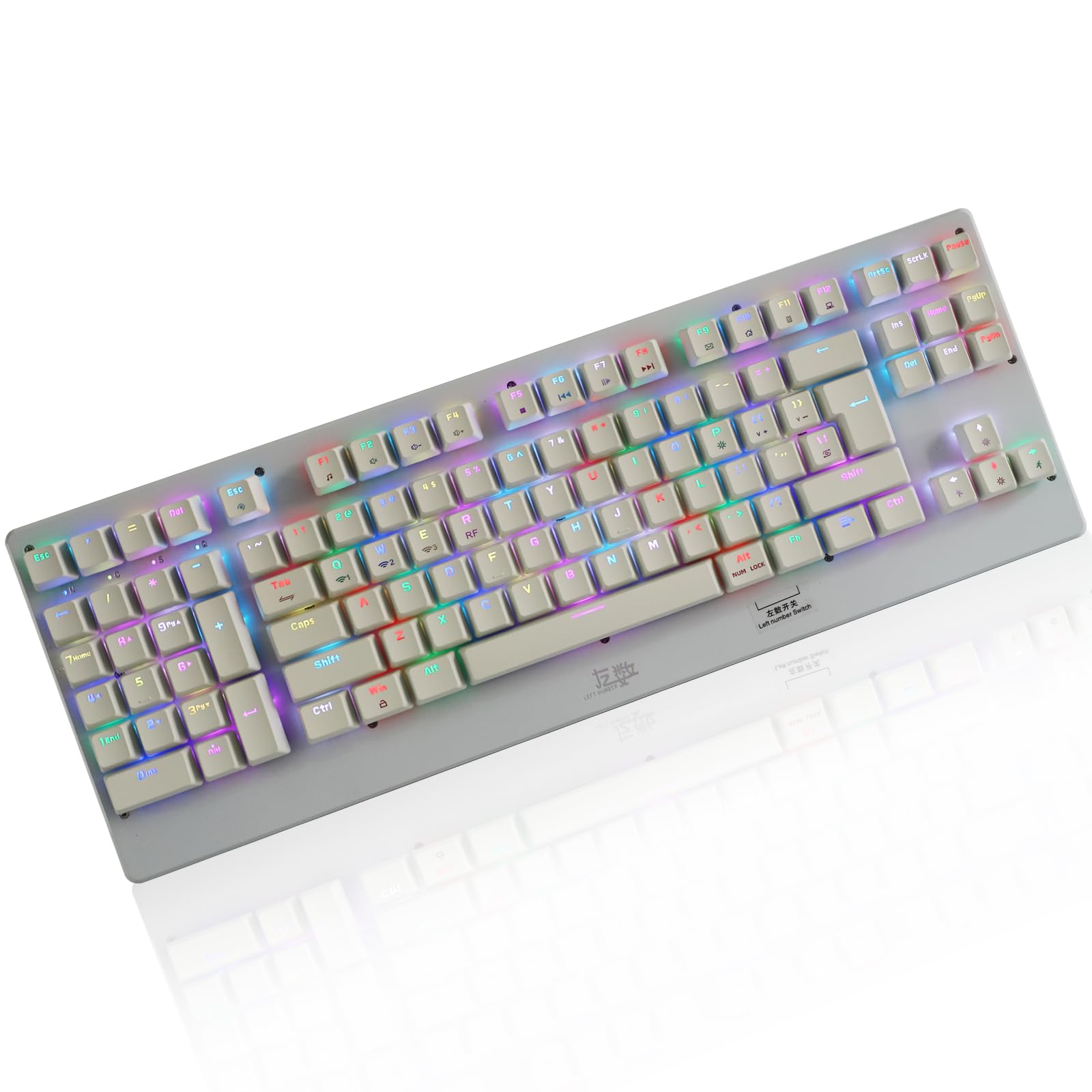 Amazon.com: Neepoolock ZY-2216 Left Handed Keyboard, BT/2.4Ghz/USB